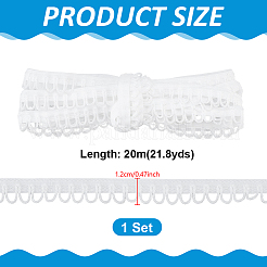 Ruban dentelle polyester 20m&nbsp;OCOR-PH0036-21B