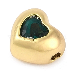 Perline zirconi micro pave  in ottone&nbsp;KK-L219-21G-03