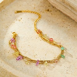 Многорядные браслеты из нержавеющей стали BJEW-D303-02G