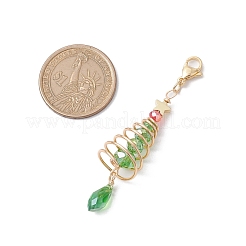 Украшения из стекла и латуни для рождественской елки HJEW-JM02012