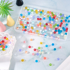 280шт 14 цвета прозрачные стеклянные бусины нити GLAA-TA0012-34