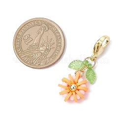 Подвески из полимерной глины и стекла в виде цветов HJEW-MZ00327-02