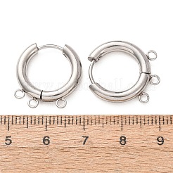 304 Edelstahl Huggie Creolen Ohrring Zubehör&nbsp;STAS-D183-03F-P