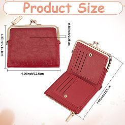 1 portamonete rettangolare in similpelle PU con chiusura a scatto in lega color oro&nbsp;ABAG-CL0001-55B