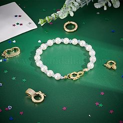 8 шт. 4-х стилевые застежки-крутилки с микропаве из латуни и прозрачными кубическими цирконами ZIRC-CA0001-09