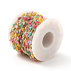 Эмалевые цепочки в форме сердца CHC-C003-14G