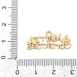 Подвески с рождественской тематикой из нержавеющей стали 304&nbsp;STAS-G359-01G-01