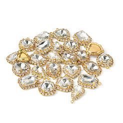 30шт 5 стиля хрустальные стеклянные подвески со стразами&nbsp;RB-TA0001-09