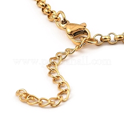 女性用201ステンレススチールリンクブレスレット  ゴールドカラー  スノーフレーク  7-1/8インチ（18.1cm）&nbsp;BJEW-D062-01B