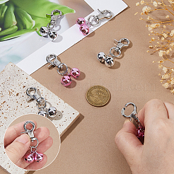 8 шт. 2 цвета латунный колокольчик подвеска для питомца украшение HJEW-FH00175