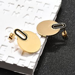 Серьги-гвоздики из нержавеющей стали 304&nbsp;EJEW-Q030-01G-A