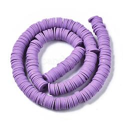 Плоские круглые бусины из глины ручной работы полимерные&nbsp;CLAY-R067-10mm-01