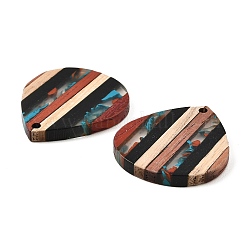 Подвески из прозрачной смолы и ореха RESI-E050-07