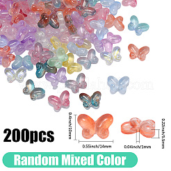 200 шт. прозрачные стеклянные бусины для выпечки GLAA-PA0001-13