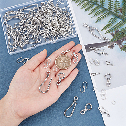 60 комплект из 3-х застежек-крючков из сплава в тибетском стиле PALLOY-AR0001-21