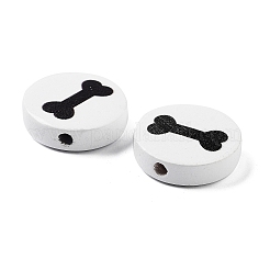 Perles en bois sur le thème du chien&nbsp;WOOD-M011-04A-01