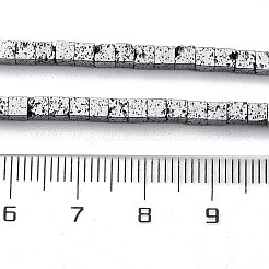 Brins de perles de pierre de lave naturelle galvanisées&nbsp;G-A256-B01-02E