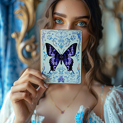 4 шт. трафареты для резки в виде бабочек из углеродистой стали с наборами трафаретов для рисования и рисования животных и 1 шт. штампов из ПВХ DIY-GL0004-149