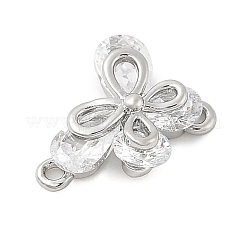 Шармы-соединители из латуни с микропаве из кубического циркония KK-U056-04P