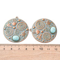 Сплав с синтетических бирюзовых подвесками FIND-B055-01G