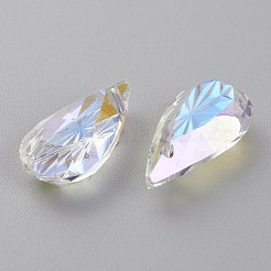 Подвески из тисненого стекла со стразами GLAA-J101-06B-001SI