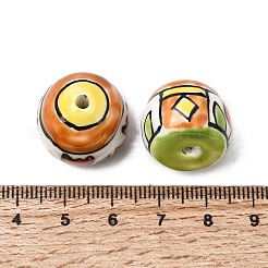 Perles en porcelaine manuelles&nbsp;PORC-A034-05G