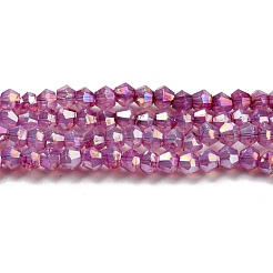 Запекание окрашенные прозрачные стеклянные бусины нити DGLA-F002-04