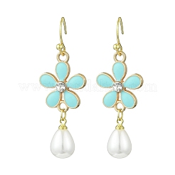 Болтающийся серьги сплава эмали EJEW-JE06294-02