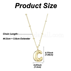 1 шт. латунные подвески в виде буквицы NJEW-YW0001-24C