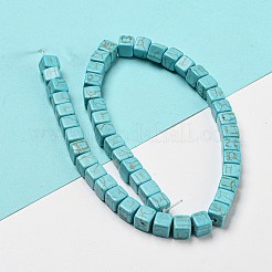 Tinti turchese sintetico fili di perline&nbsp;G-G075-B02-02