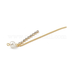 Grandi ciondoli con nappa di strass in ottone&nbsp;KK-P227-01G