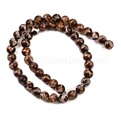 Тибетского стиля бусы дзи&nbsp;G-G039-8mm-M