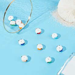 12шт 6 цвета бусины ручной работы с неровностями лэмпворк LAMP-SC0001-09