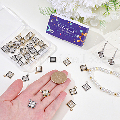 40шт 2 цвета подвески из сплава со стразами&nbsp;FIND-SC0020-26