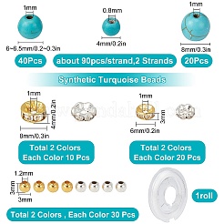Набор для самостоятельного изготовления ожерелья из синтетических бирюзовых бусин DIY-SC0018-05