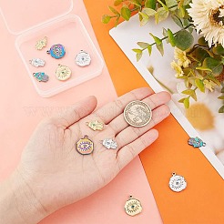 12 шт. 6-х стильная подвеска из нержавеющей стали 304 со стразами&nbsp;STAS-CA0001-85