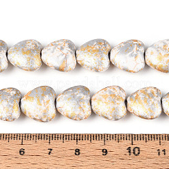 С напылением окрашенные синтетические бирюзовые бусинки&nbsp;G-N352-28A-01