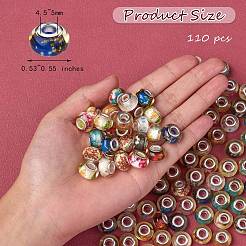 110 pièces 11 couleurs perles européennes en résine&nbsp;RESI-SZ0001-44