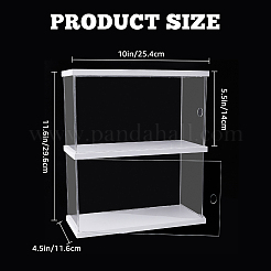 2-ярусная прозрачная акриловая витрина для минифигурок ODIS-WH0043-23B