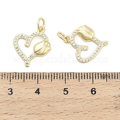 Латунные микро проложить кубического циркония подвески&nbsp;KK-H527-02C-G