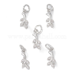 Стеллажное покрытие латунь проложить кубический цирконий форма листа ледоруб щепотка поручни KK-G464-07P