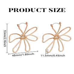 1 Paar Creolen aus Blumenlegierung für Damen&nbsp;EJEW-LP0004-78G