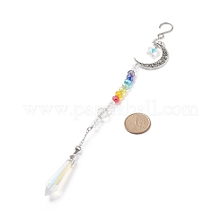 Décorations de pendentif de lune en alliage&nbsp;HJEW-JM00790
