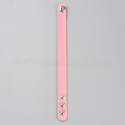 Bracelet simple cordon uni simili cuir avec boucles&nbsp;BJEW-TAC0010-01A-03