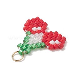 Anhänger aus Glasperlen mit Fruchtmotiven&nbsp;PALLOY-MZ01357-01