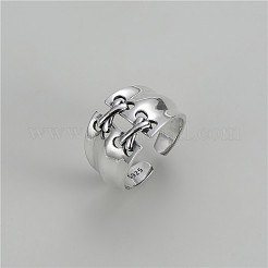 Крест 925 стерлингового серебра манжеты кольца FS-WGEDF09-01