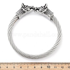 Мужские открытые браслеты-манжеты из нержавеющей стали Viking 304 BJEW-U001-07L-AS