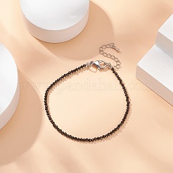 Браслеты из бисера из натуральной черной шпинели BJEW-JB09390-02