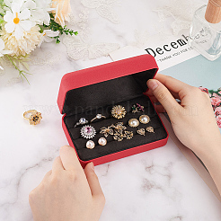 Коробочка для колец из искусственной кожи OBOX-WH0019-02