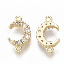 Latón micro pavimento cubic zirconia enlaces / conectores&nbsp;KK-S354-118-NF
